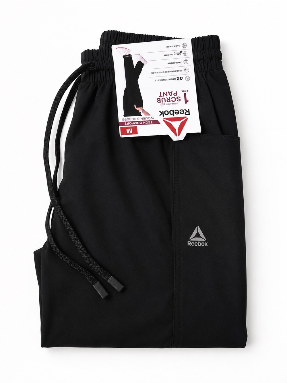 Reebok Men’s Black Drawstring Jogger Pants